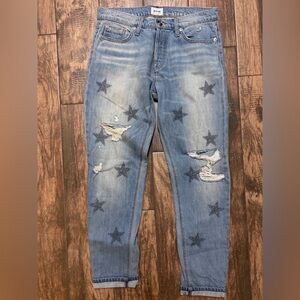 Hudson Jeans Cropped Riley Star Denim